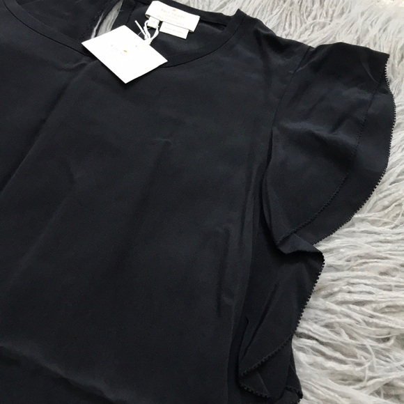 - Kate spade ♠️ silk flutter sleeve shell top 14 - Picture 2 of 5